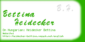 bettina heidecker business card